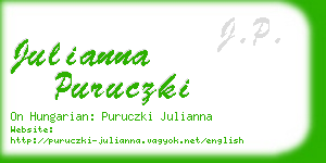 julianna puruczki business card